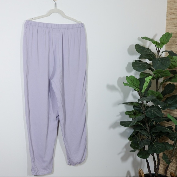 FLAX Lilac Cotton Rayon Pants S Relaxed Minimalist Boho Spring Summer Coastal - Picture 6 of 12